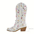 FUNKELNDE DAMEN COWBOY-STIEFEL MIT GUMMISOHLE - GLAMOURÖSE HIGH-HEEL-STIEFEL
